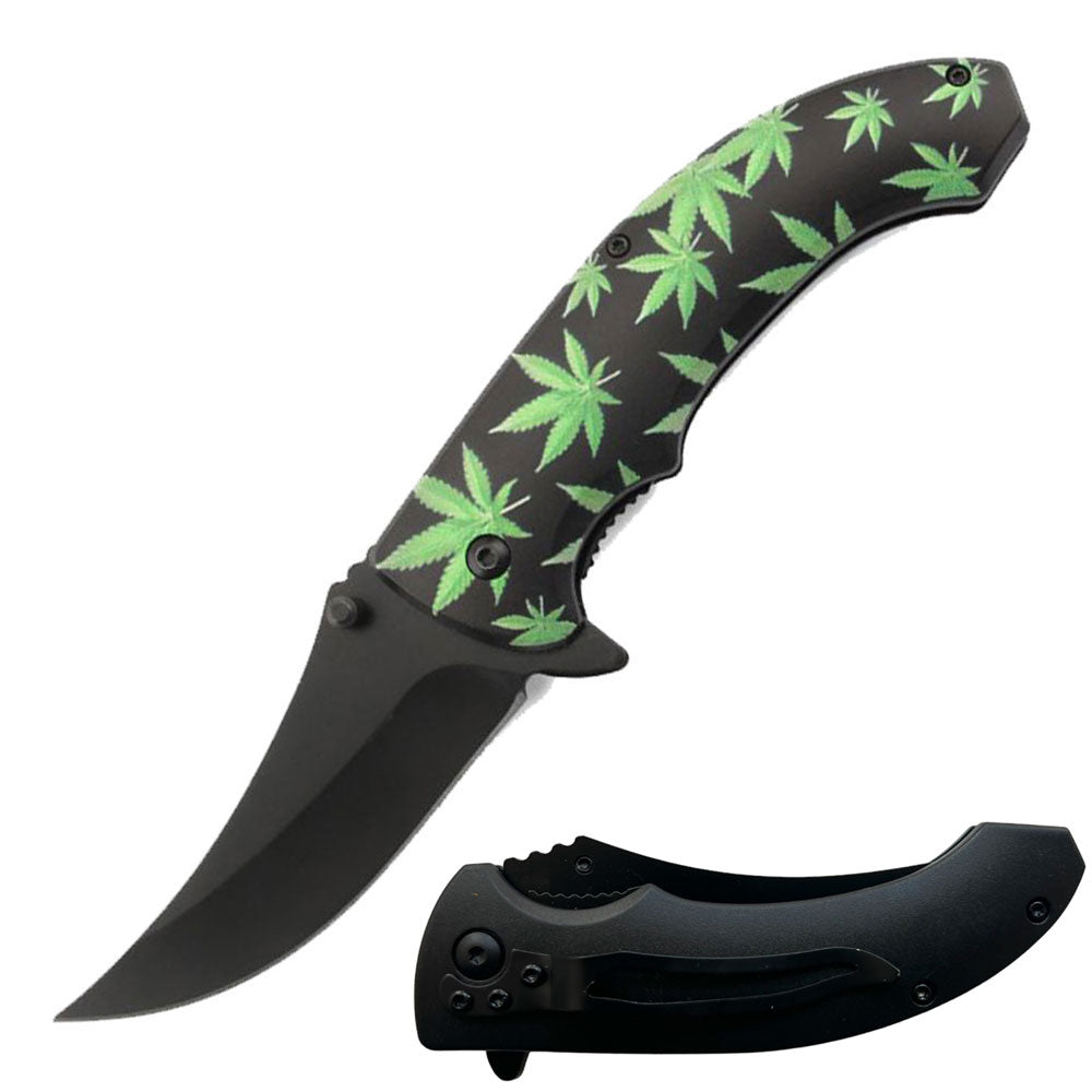 Day Zero Survival 8" Spring Assisted Folding Pocket Knife – Multiple 3D Printed Handle Designs