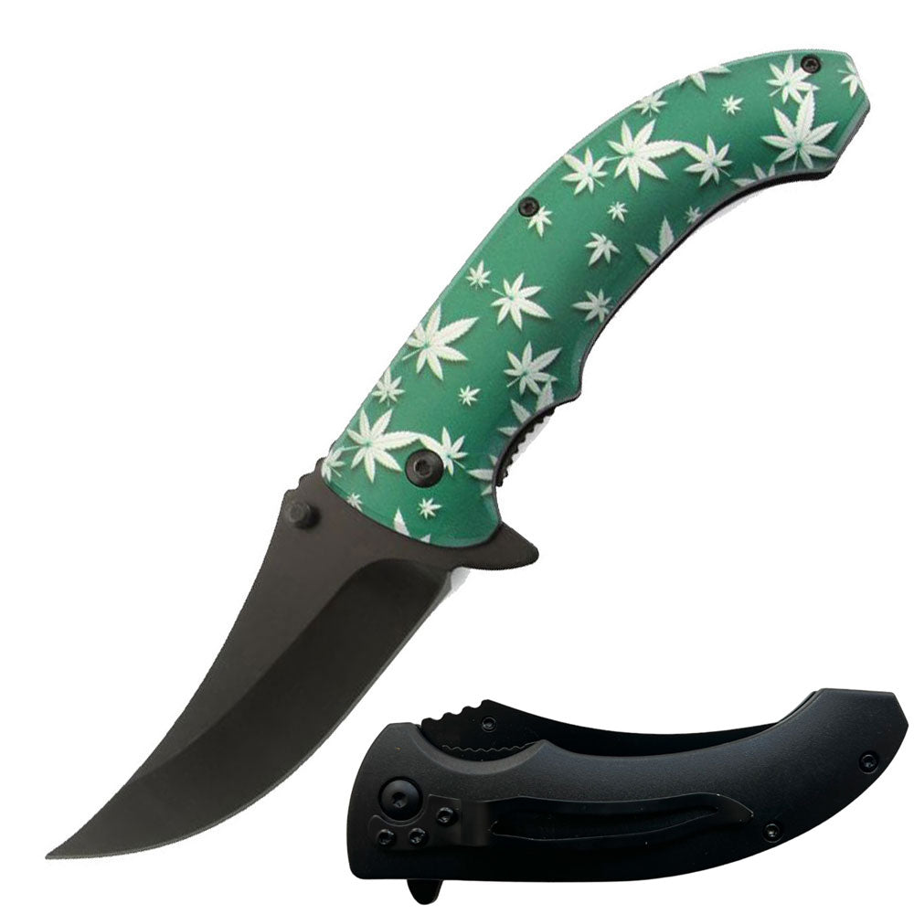 Day Zero Survival 8" Spring Assisted Folding Pocket Knife – Multiple 3D Printed Handle Designs