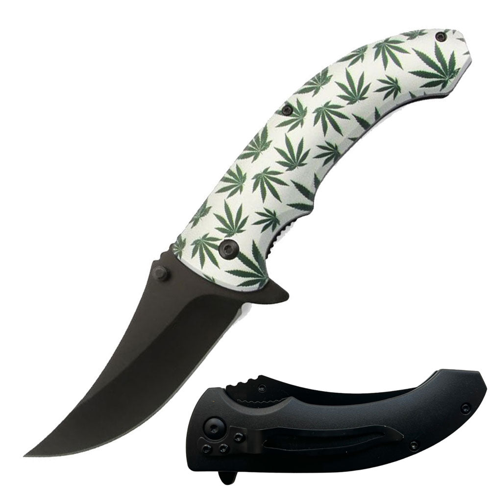 Day Zero Survival 8" Spring Assisted Folding Pocket Knife – Multiple 3D Printed Handle Designs