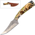 7" Full Tang Fixed Blade Knife - For Hunting, Skinning - Multiple Design Selection