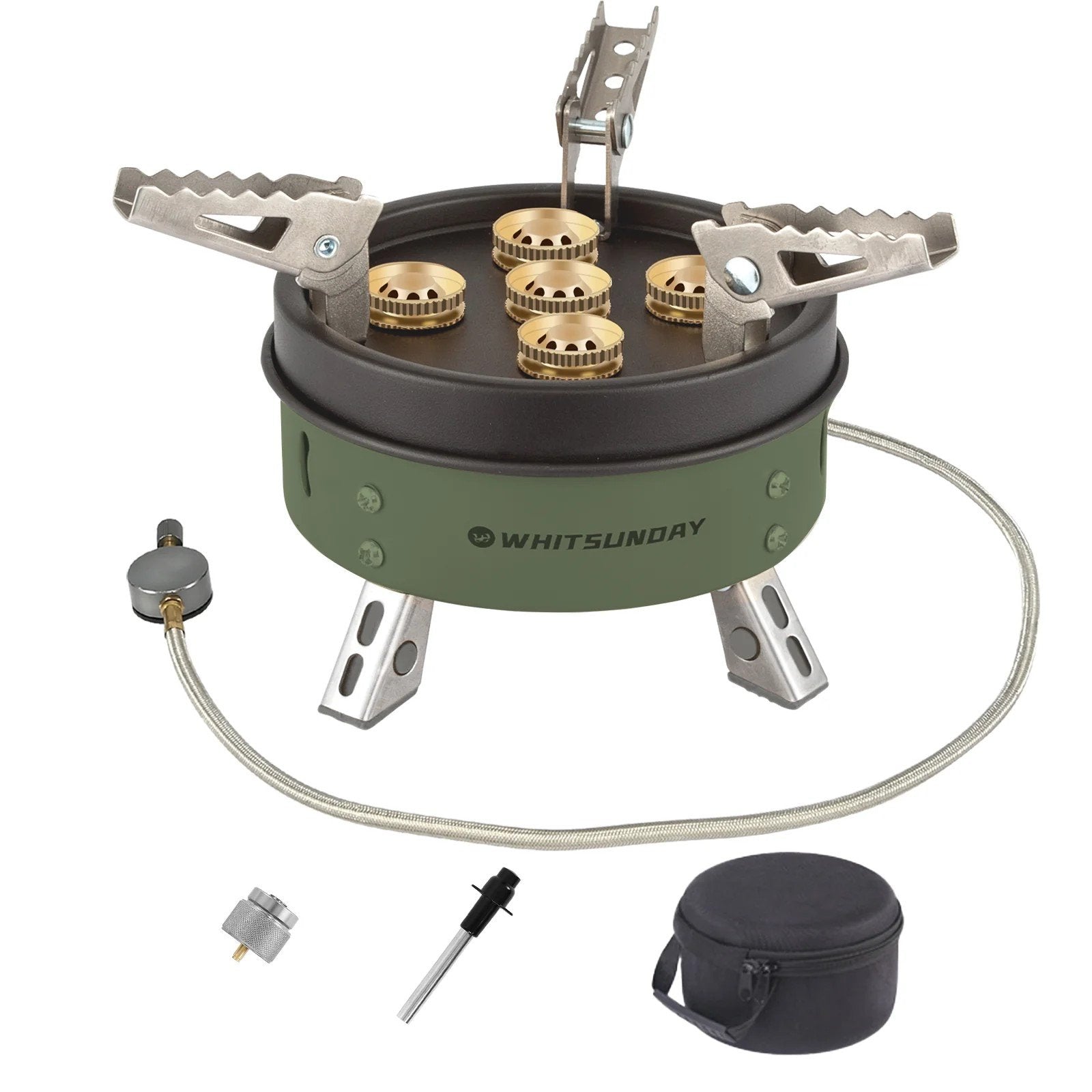 Whitsunday 11000W Camping Stove with 5 Brass Burners