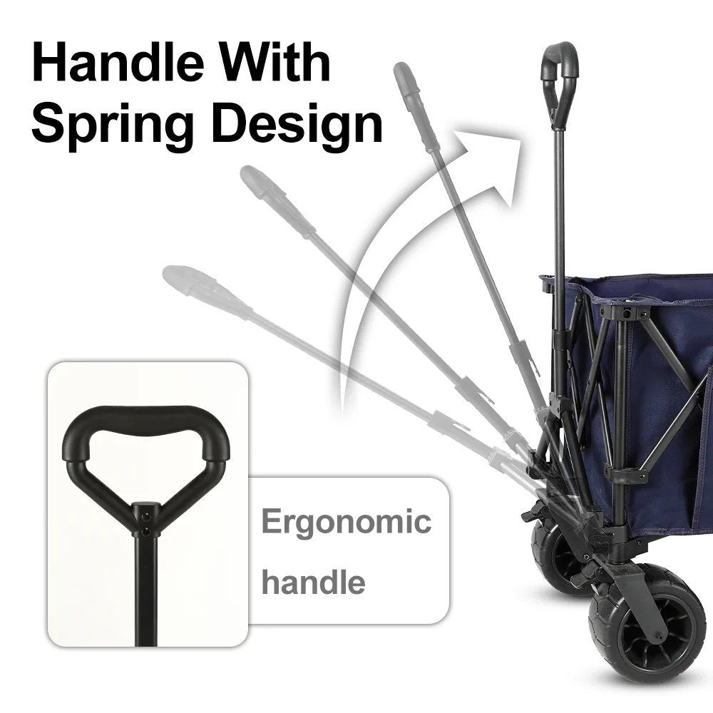Whitsunday Moko Compact Plus Outdoor Camping & Garden Folding Wagon Cart with Table Plate
