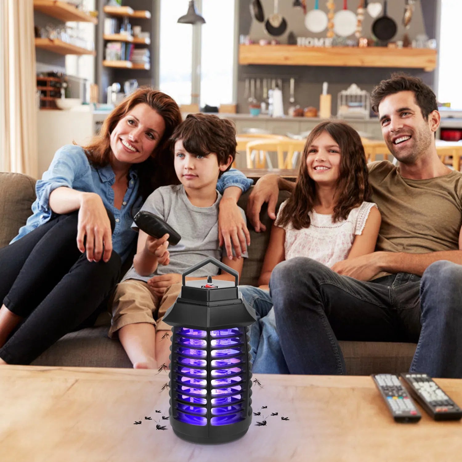 Indoor UV Bug Zapper with 800V Electric Grid