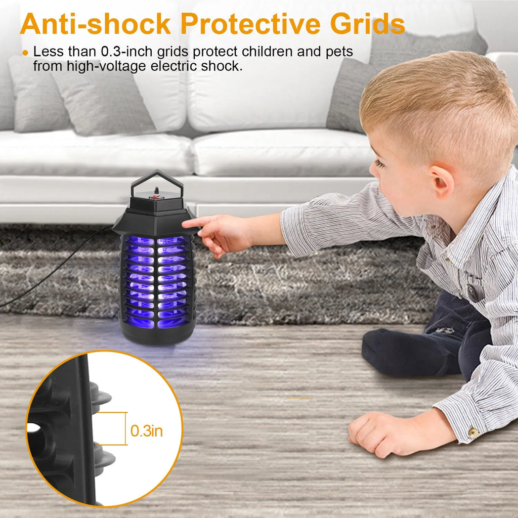 Indoor UV Bug Zapper with 800V Electric Grid