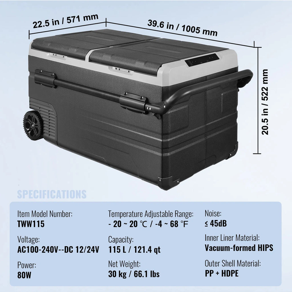 VEVOR 12V Portable Car Refrigerator & Freezer