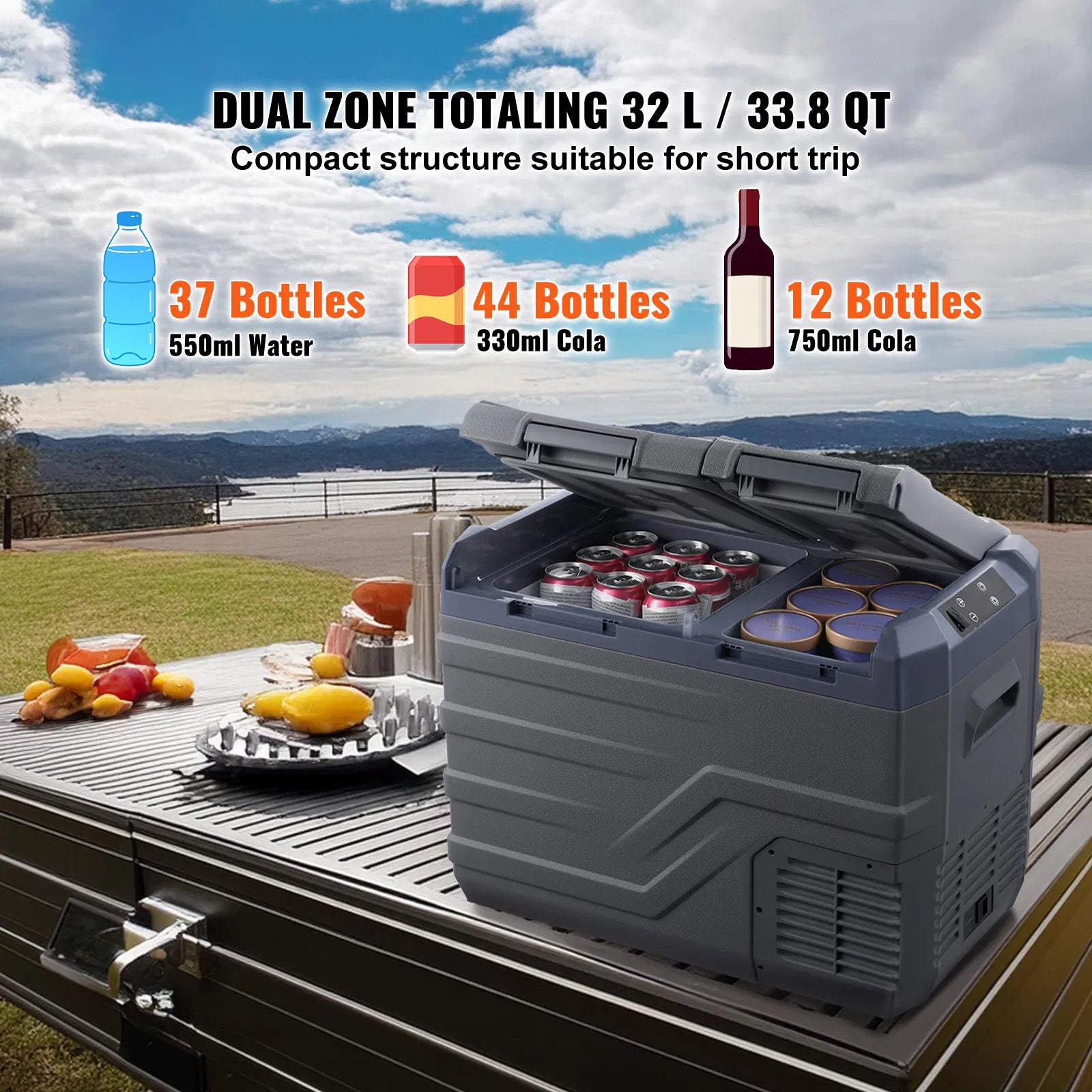 VEVOR 12V Portable Car Refrigerator & Freezer