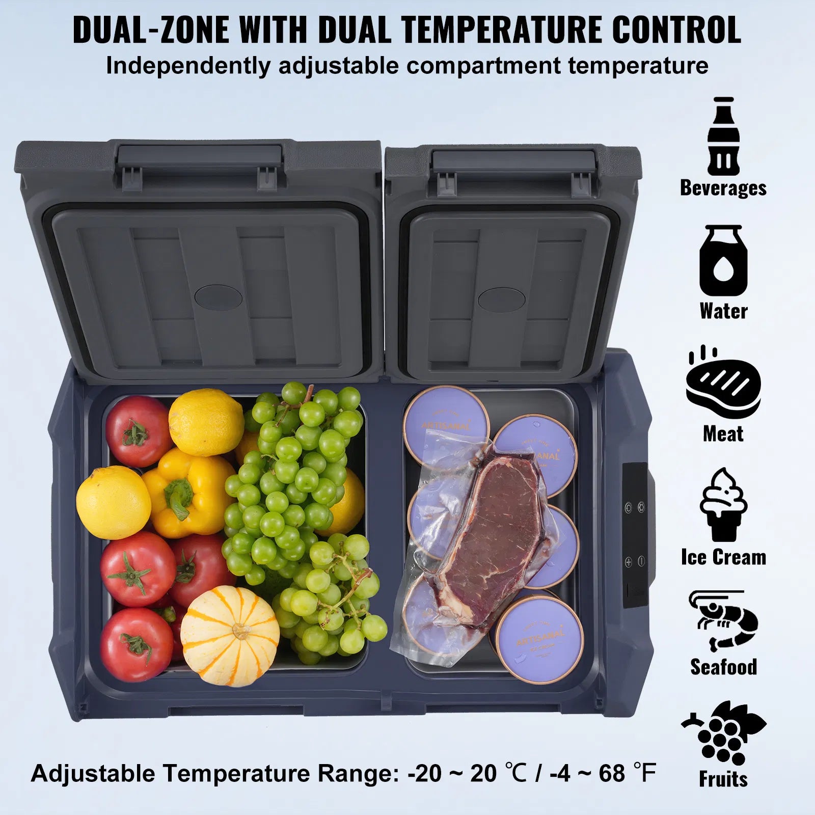 VEVOR 12V Portable Car Refrigerator & Freezer