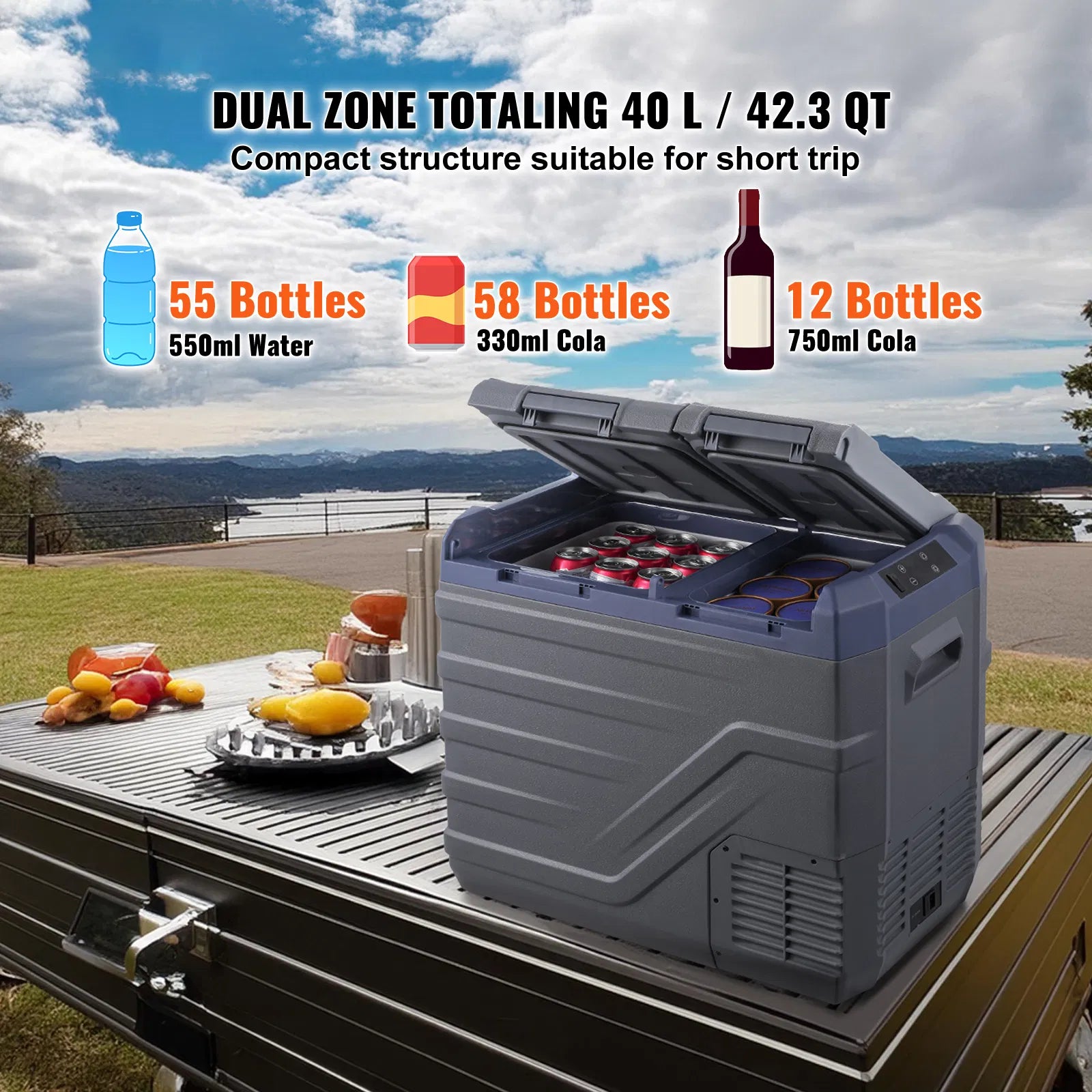 VEVOR 12V Portable Car Refrigerator & Freezer