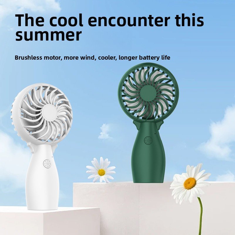 Portable USB Rechargeable Handheld Fan – Lightweight, Powerful, 3 Speeds, Travel & Office Ready, 3 Colors