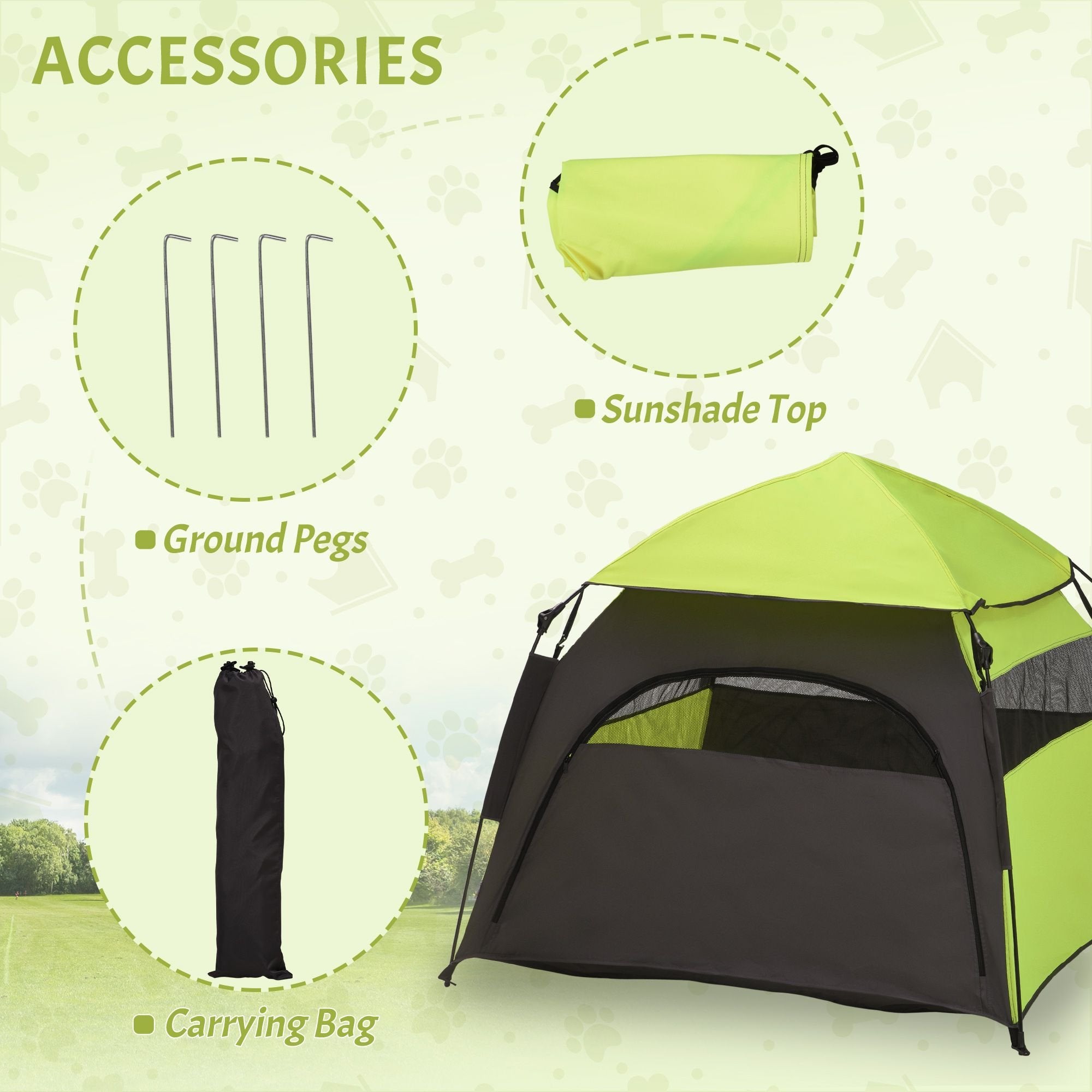 PawHut Extra Large Portable Dog Camping Tent