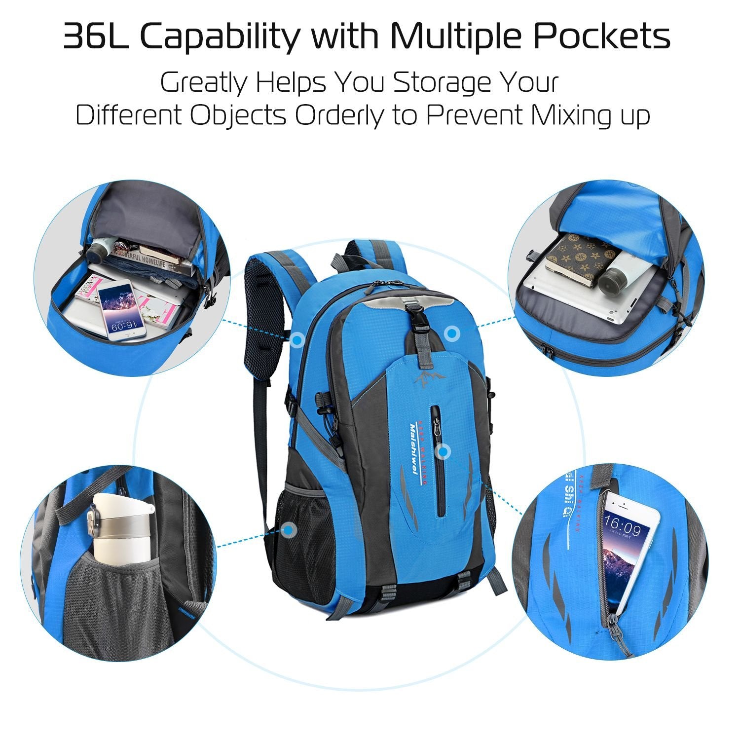 36L Waterproof Outdoor Travel Backpack