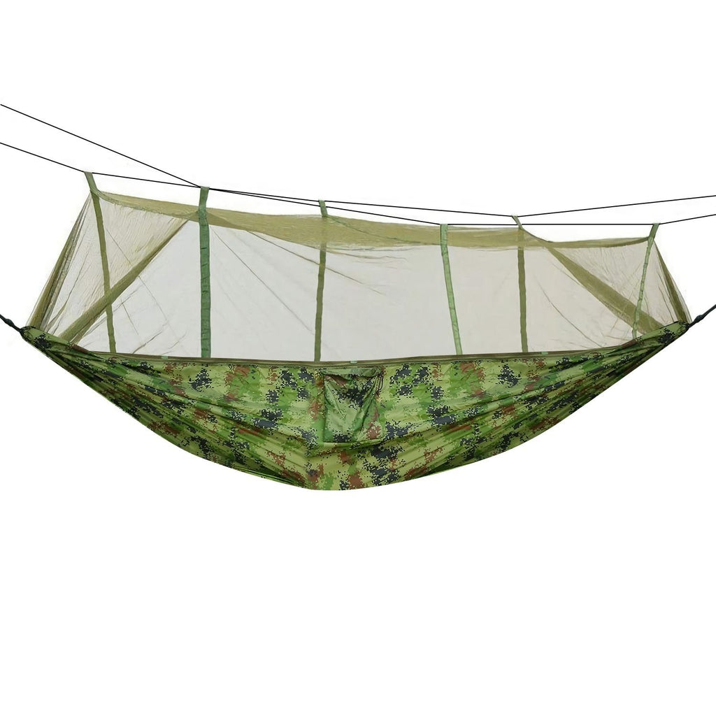 2-Person Hammock with Mosquito Net – 600 lb Load, Portable Nylon Camping Swing