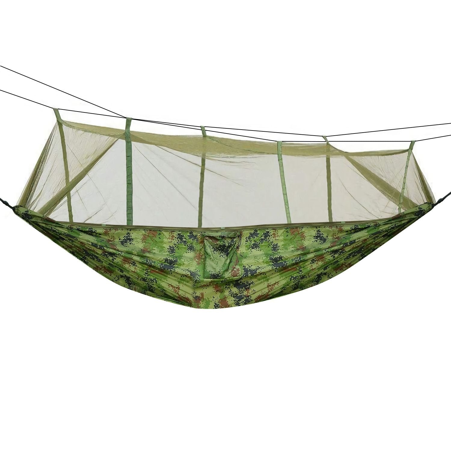 2-Person Hammock with Mosquito Net – 600 lb Load, Portable Nylon Camping Swing