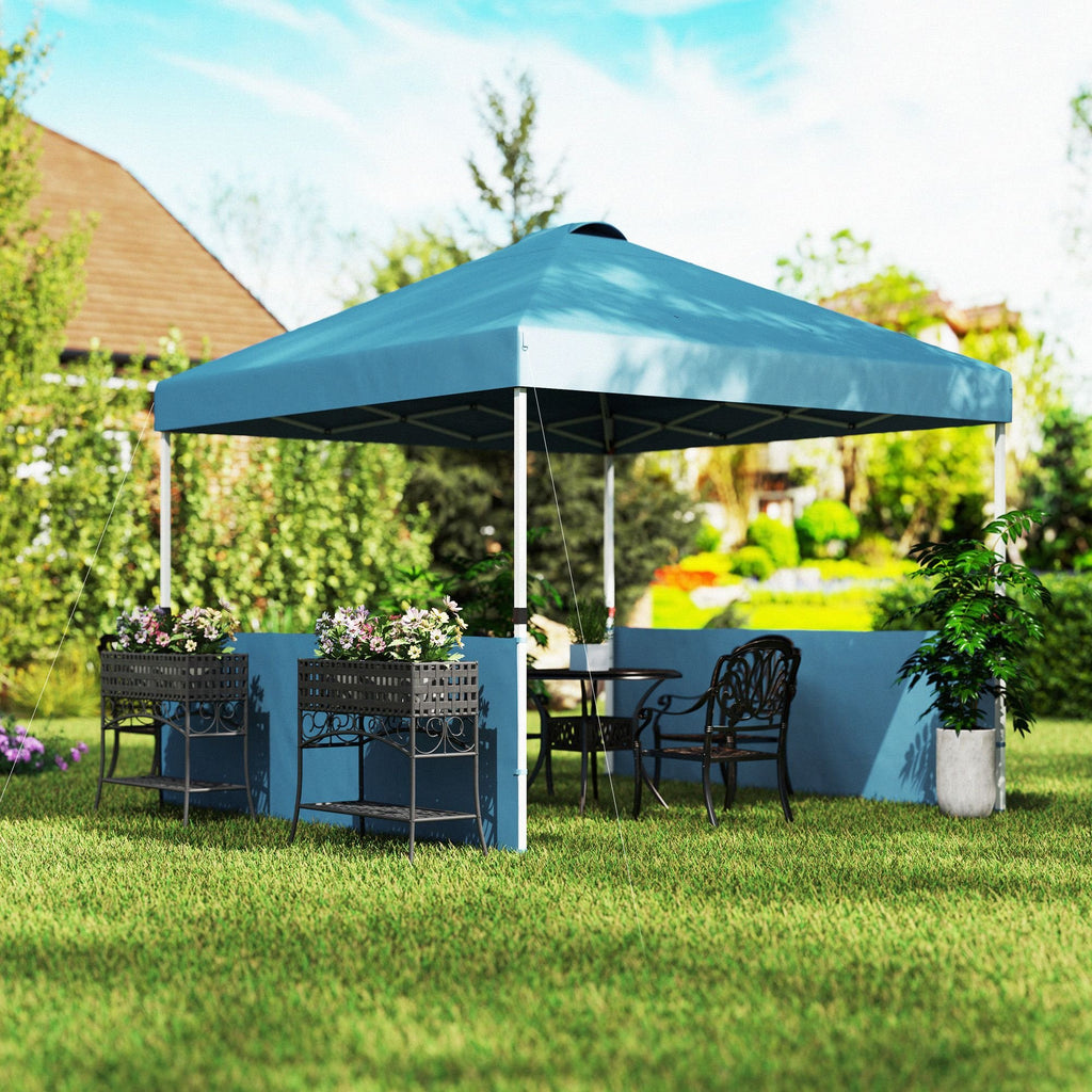 10' x 10' Pop-Up Canopy Tent - UV50+ Sun Shelter with Sidewalls & Wheeled Bag