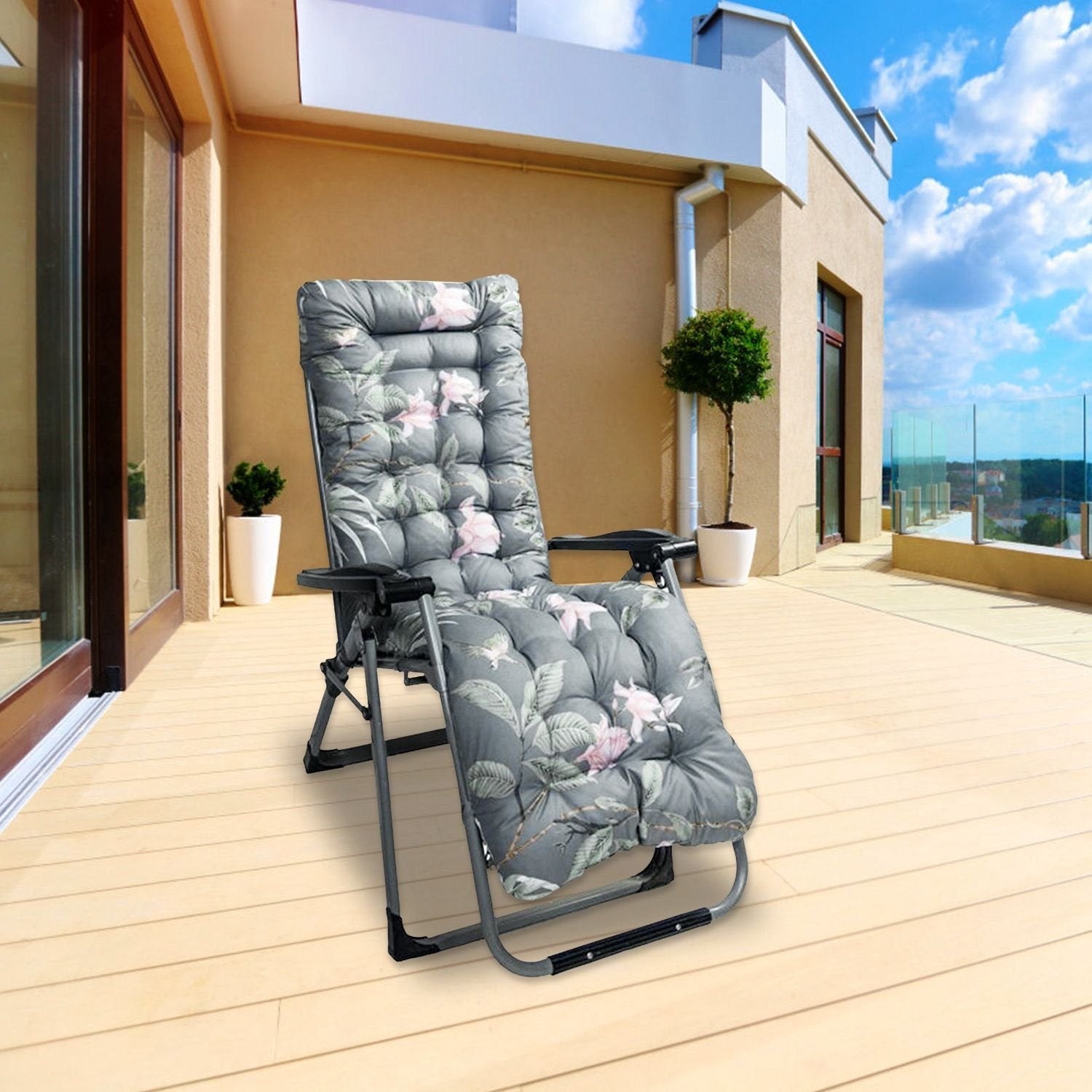 71" x 22" Plus Chaise Lounger Cushion - Outdoor Patio Recliner Pad