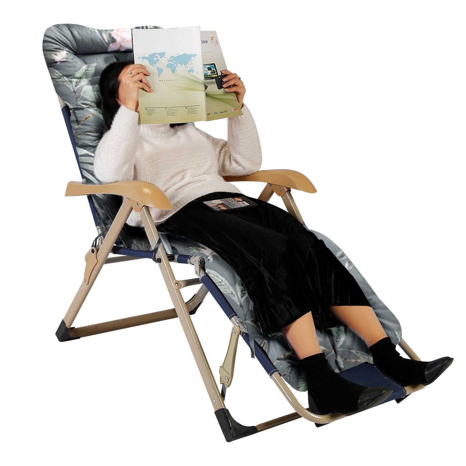 71" x 22" Plus Chaise Lounger Cushion - Outdoor Patio Recliner Pad