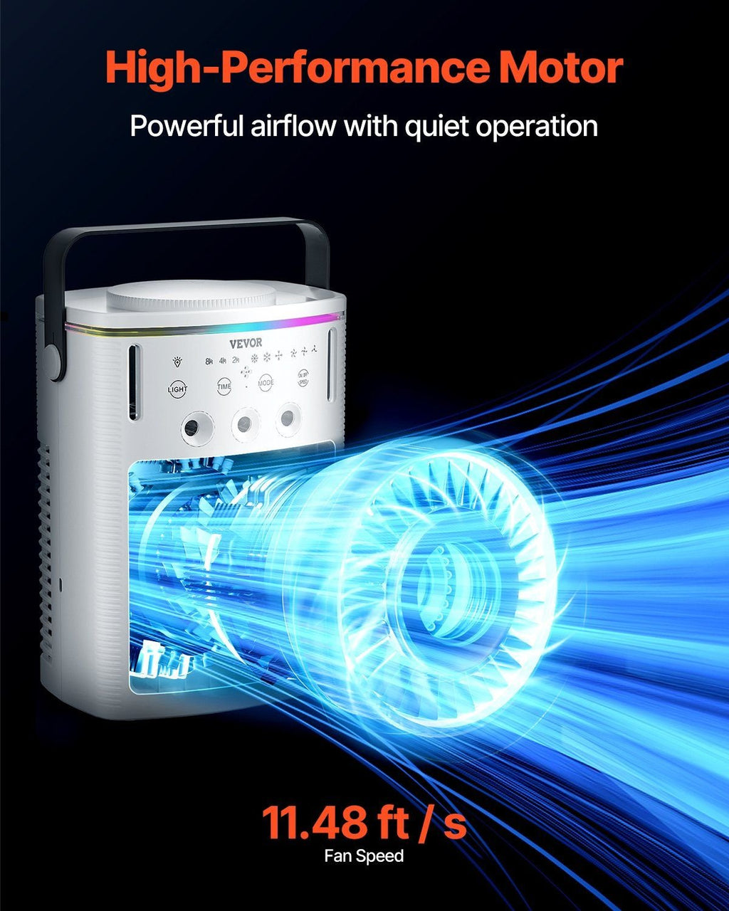 4-in-1 Portable Evaporative Air Conditioner – Remote Control with 3 Speeds