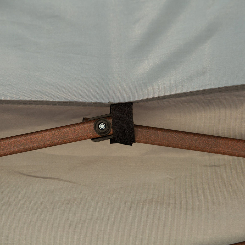 Outdoor Patio Pop Up Canopy Gazebo Shelter with Zipper Netting, Carry Bag