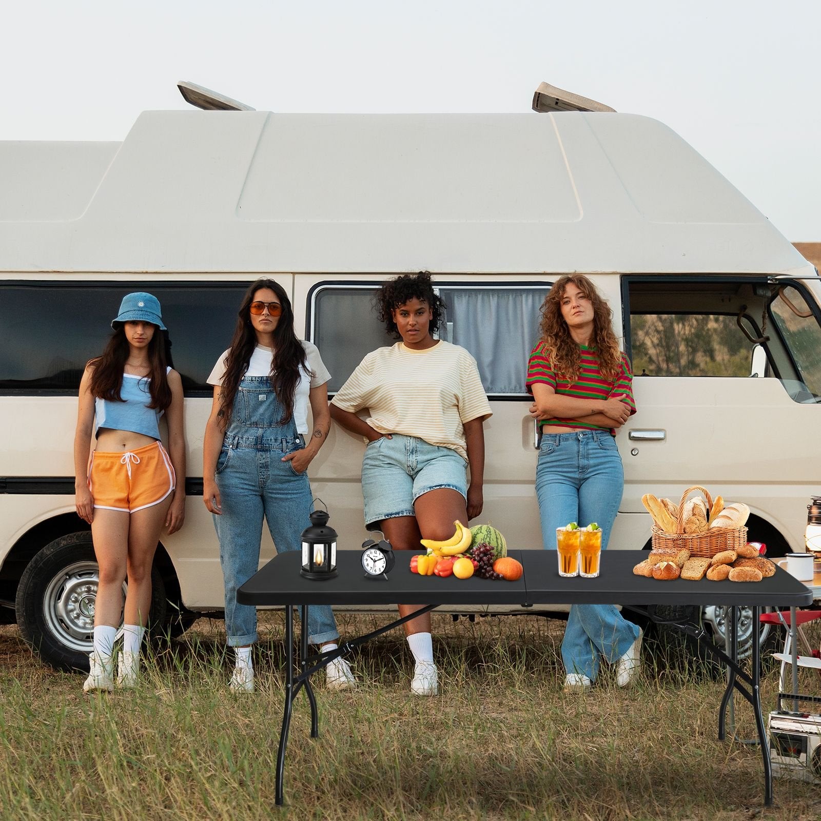 Portable Folding Table High Load-Bearing Plastic Camping Table