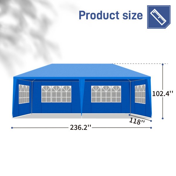 Outdoor Party Tent – Waterproof Canopy with 6 Removable Sidewalls