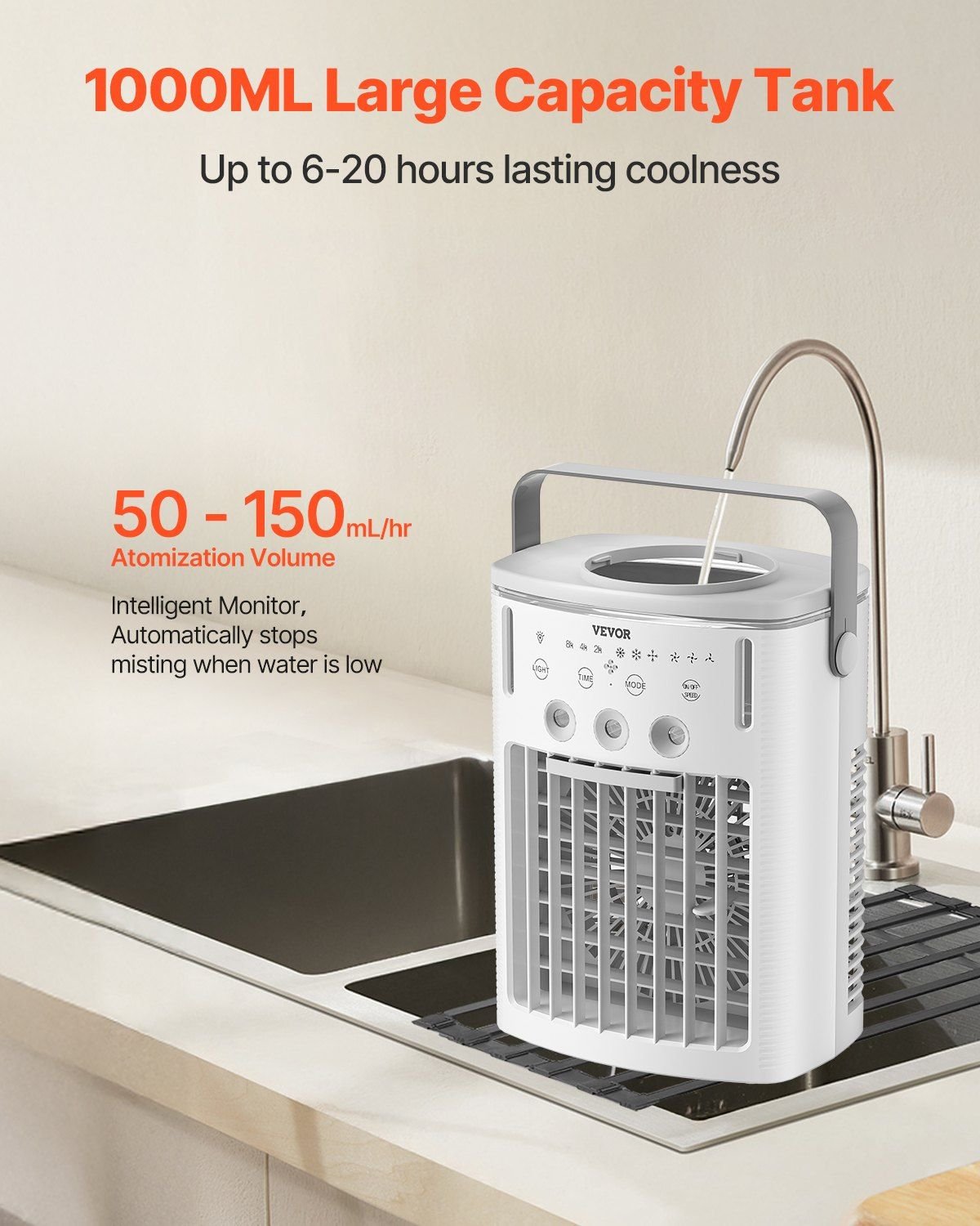 4-in-1 Portable Evaporative Air Conditioner – Remote Control with 3 Speeds