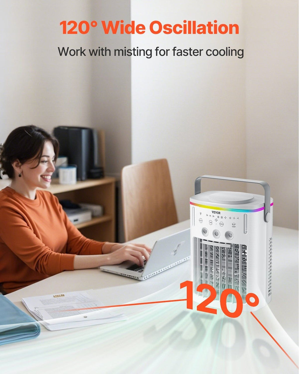 4-in-1 Portable Evaporative Air Conditioner – Remote Control with 3 Speeds