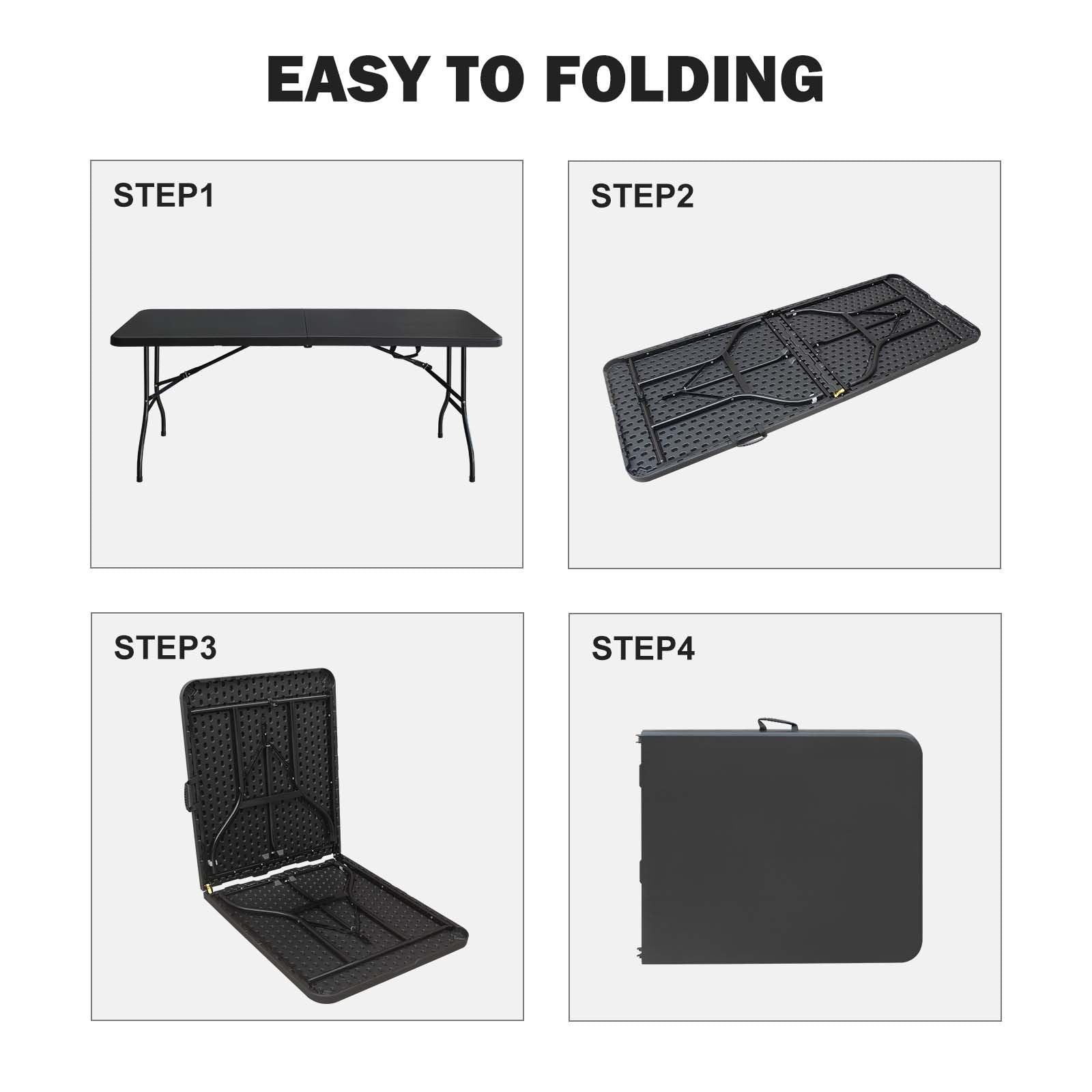 Portable Folding Table High Load-Bearing Plastic Camping Table