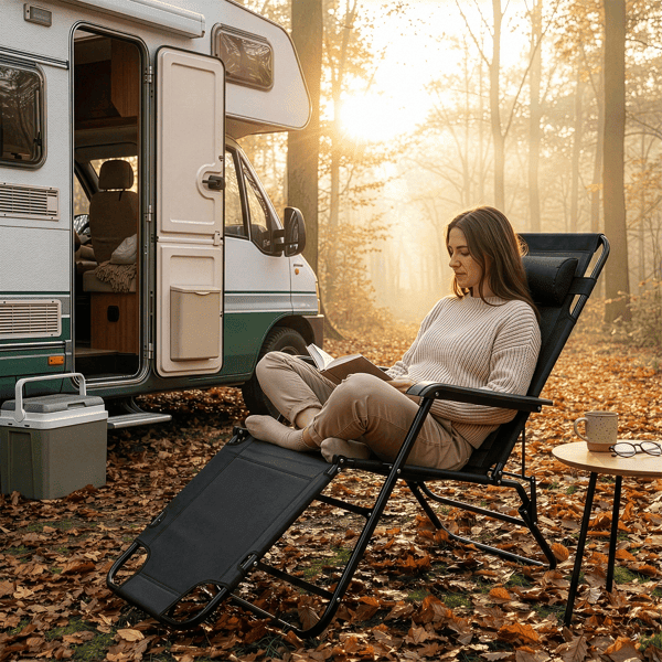 Portable Dual Purposes Extendable Folding Reclining Chair