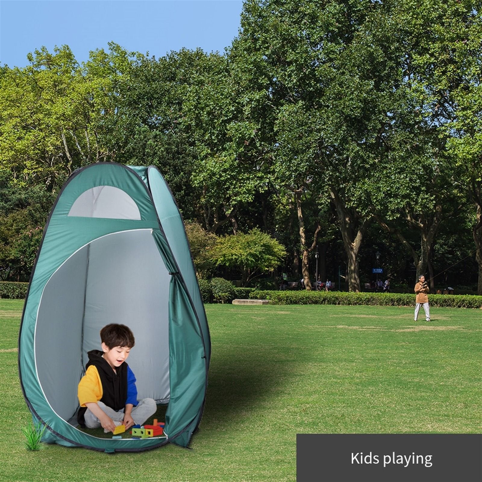 Pop-Up Privacy Shower Tent – Quick Setup, Waterproof Zipper, Portable Changing Room with Liner & Sturdy Frame for Camping & Travel