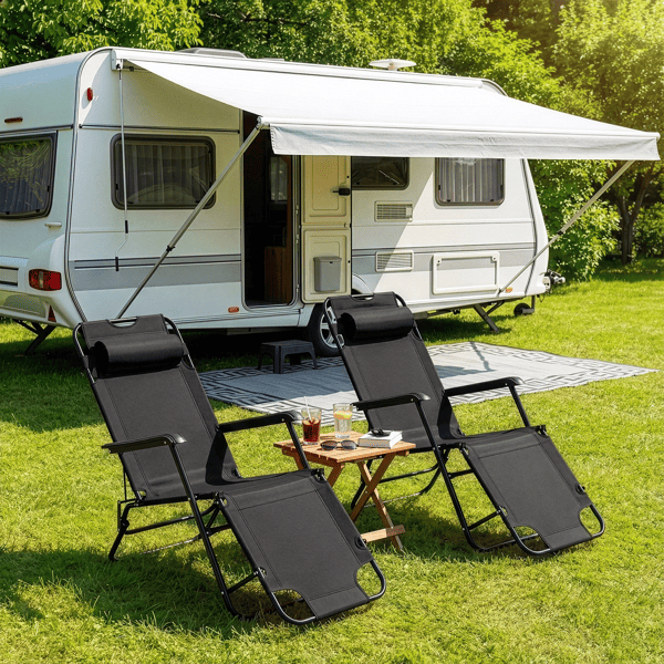 Portable Dual Purposes Extendable Folding Reclining Chair
