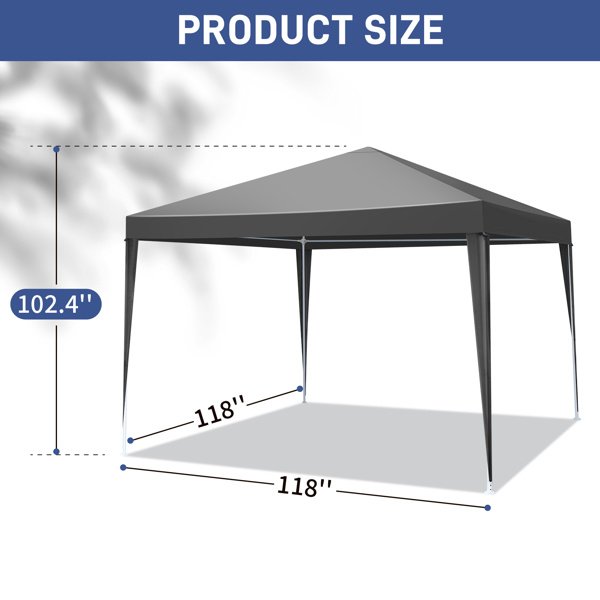 Waterproof Outdoor Gazebo – Patio Party Tent for Wedding & BBQ, 10' x 10'