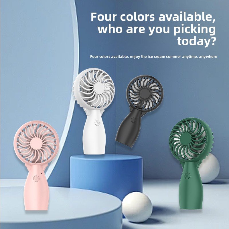 Portable USB Rechargeable Handheld Fan – Lightweight, Powerful, 3 Speeds, Travel & Office Ready, 3 Colors