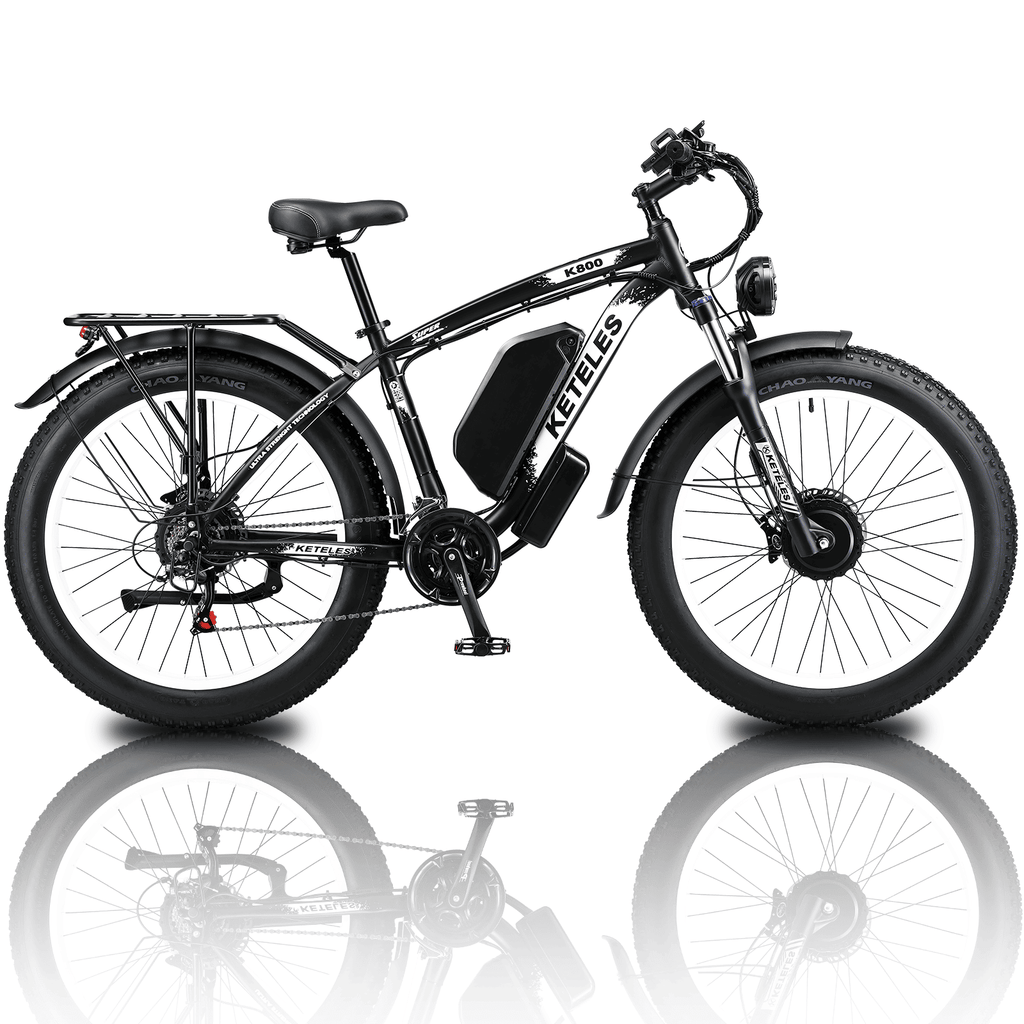KETELES Electric Bike – 48V 23AH Dual 1000W Motors, 26"x4.0 MTB