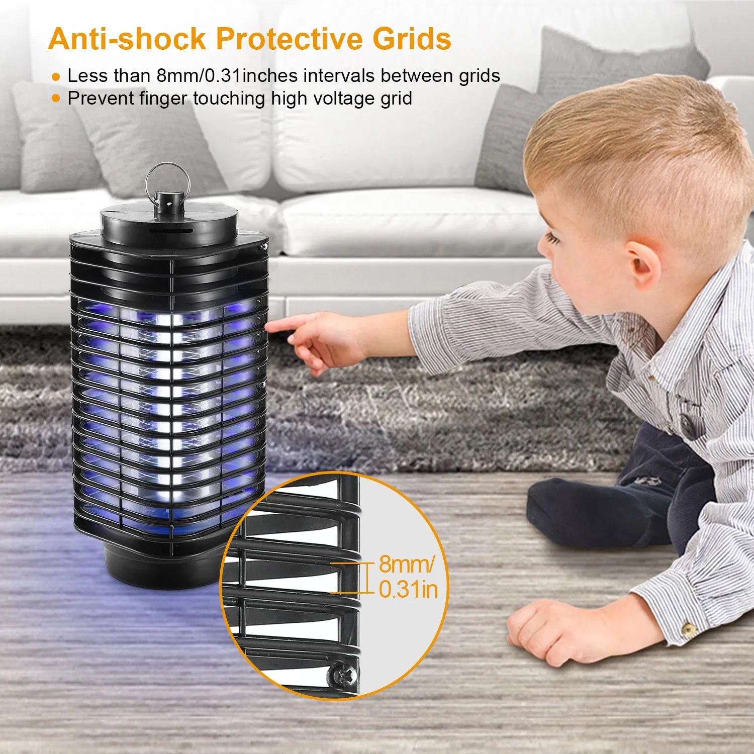 3–5W Indoor UV Bug Zapper with 215 Sq. Ft. Coverage