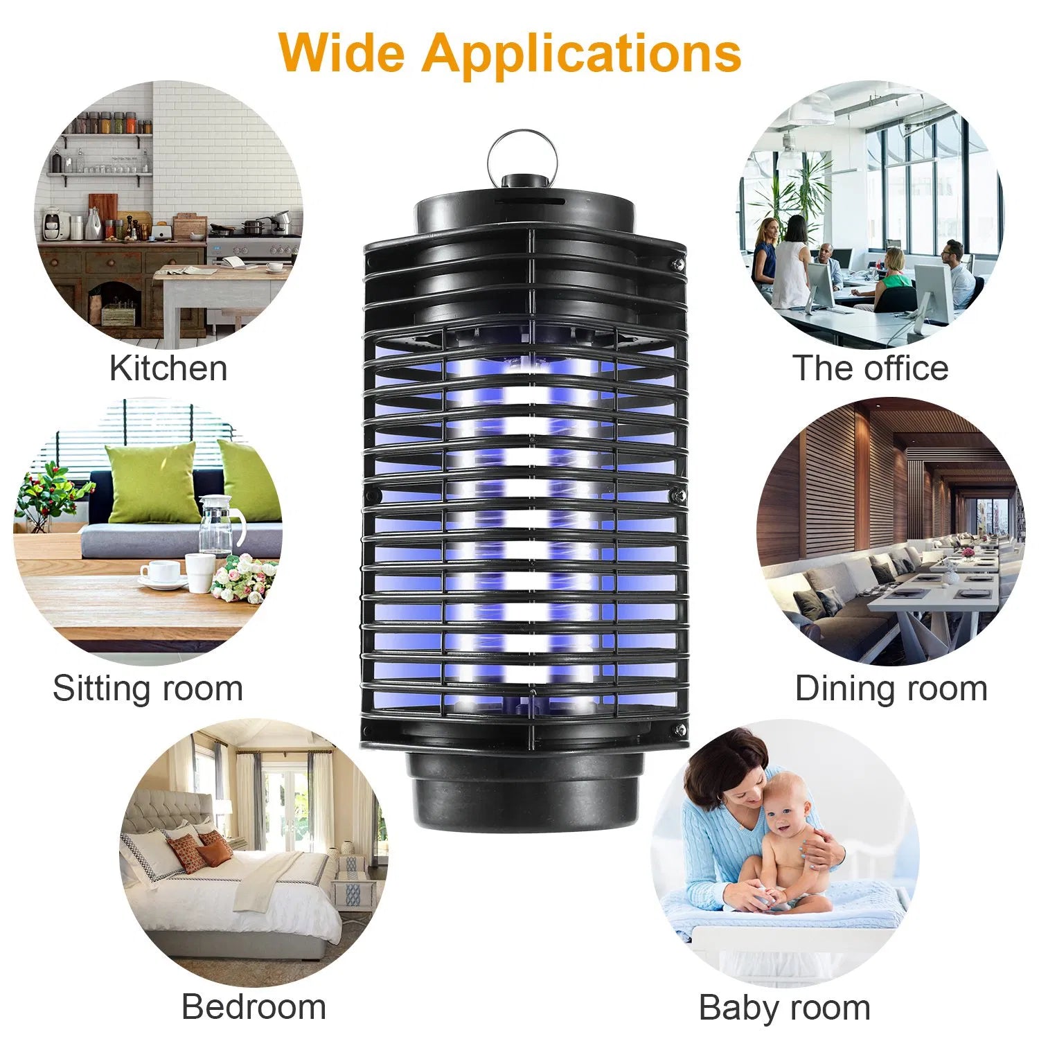 3–5W Indoor UV Bug Zapper with 215 Sq. Ft. Coverage