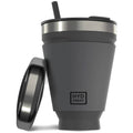 16 Oz Collapsible Tumbler with Lid & Straw
