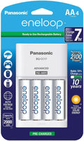 Panasonic eneloop Battery Charger Kit – Smart Charger with 4 Rechargeable Batteries