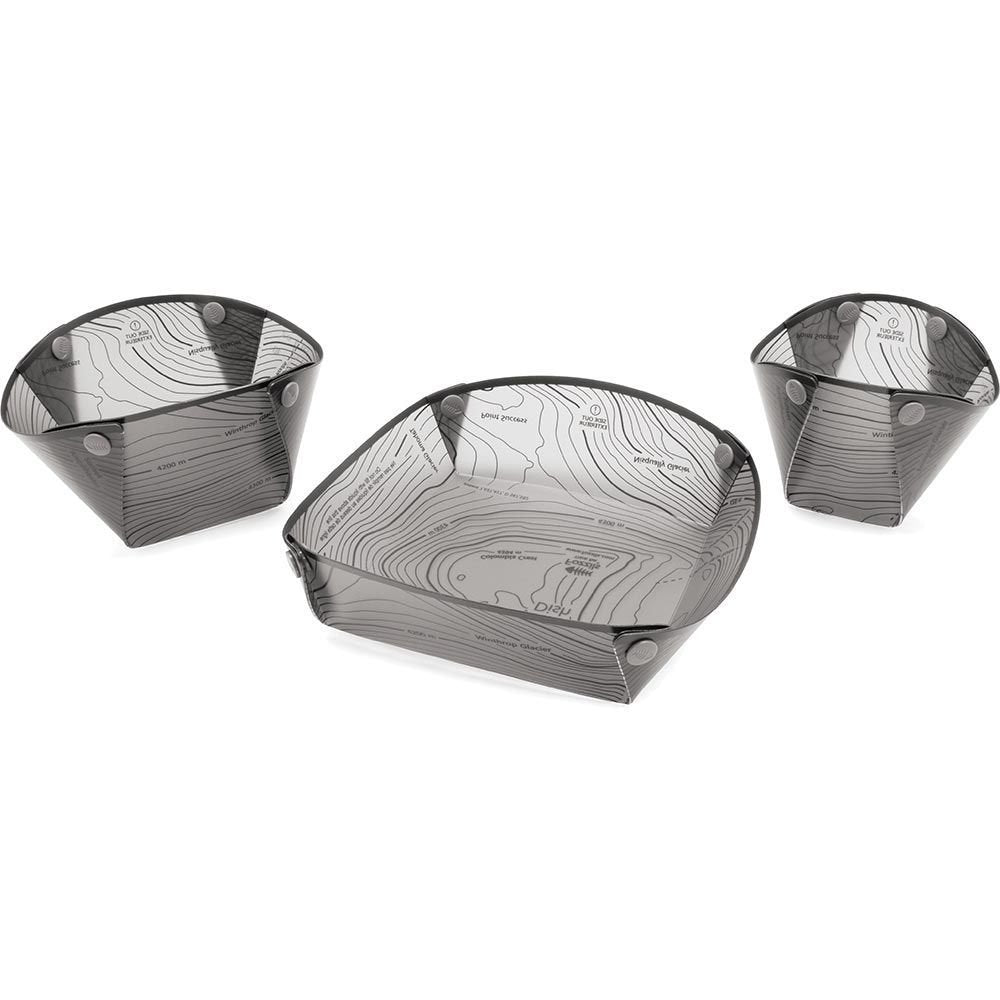 Fozzils Solo Pack – Ultralight Pack-Flat Tableware Set (Cup, Bowl & Dish)
