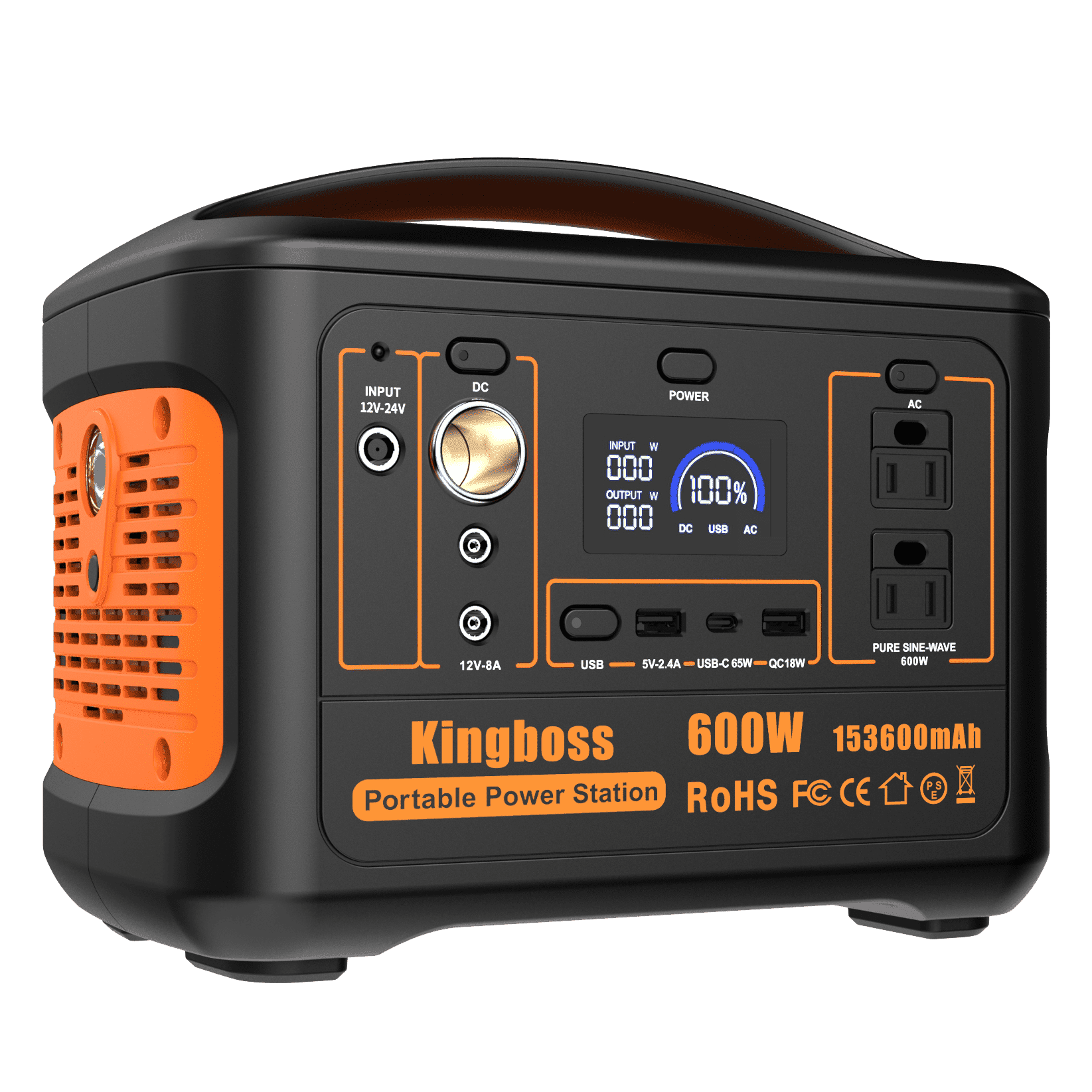 Kingboss Portable Power Station Wireless Charger Solar Generator