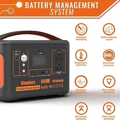 Kingboss Portable Power Station Wireless Charger Solar Generator