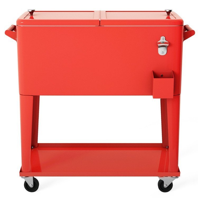 Outdoor Portable Rolling Party Cooler Cart
