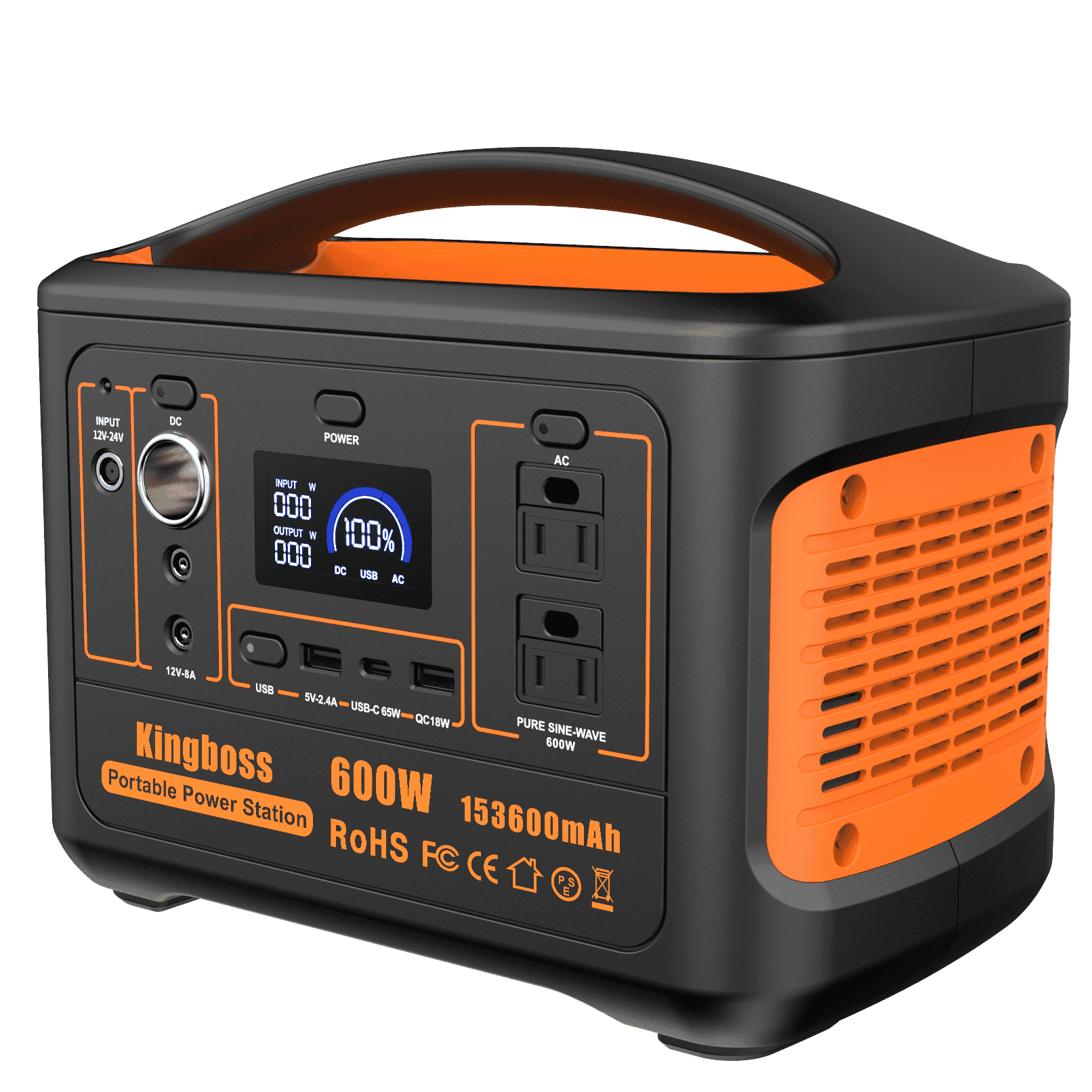 Kingboss Portable Power Station Wireless Charger Solar Generator