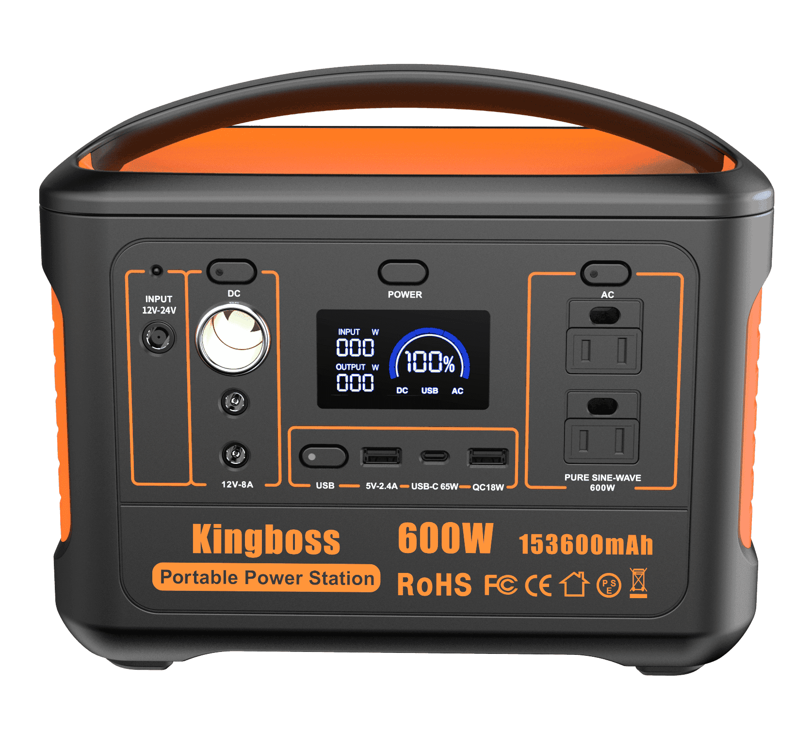 Kingboss Portable Power Station Wireless Charger Solar Generator