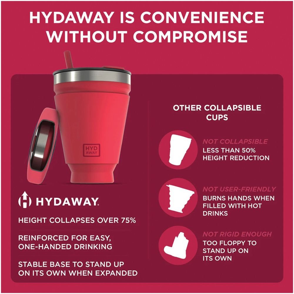 16 Oz Collapsible Tumbler with Lid & Straw