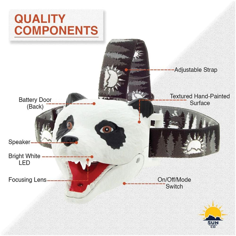 Sun Company Bear Headlamp – Fun LED Headlamp for Kids & Adults