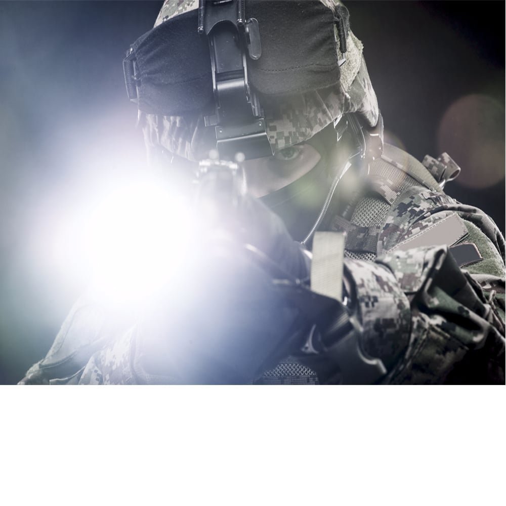 TK120 Professional LED Flashlight Kit – 900 Lumen Rechargeable Tactical Flashlight with Zoom Focus, Batteries & Charger