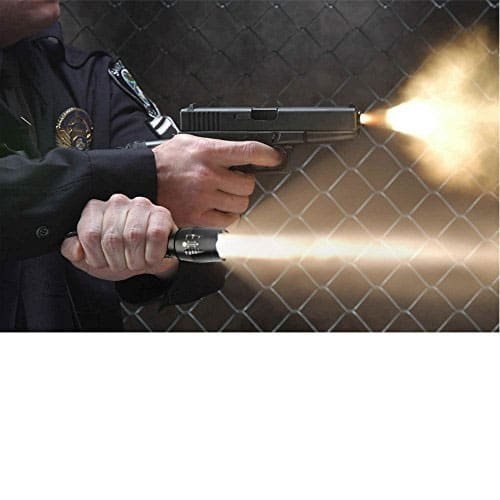 TK120 Professional LED Flashlight Kit – 900 Lumen Rechargeable Tactical Flashlight with Zoom Focus, Batteries & Charger