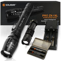 ZX-1XL 18650 LED Tactical Flashlight Kit – 900 Lumen Rechargeable Zoom Flashlight with 5 Modes