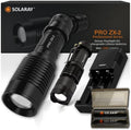 ZX-2 Professional LED Flashlight Kit – 900 Lumen Rechargeable Tactical Flashlight with Zoom Focus & Emergency Modes