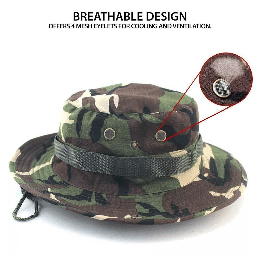Military Wide Brim Boonie Bucket Hat